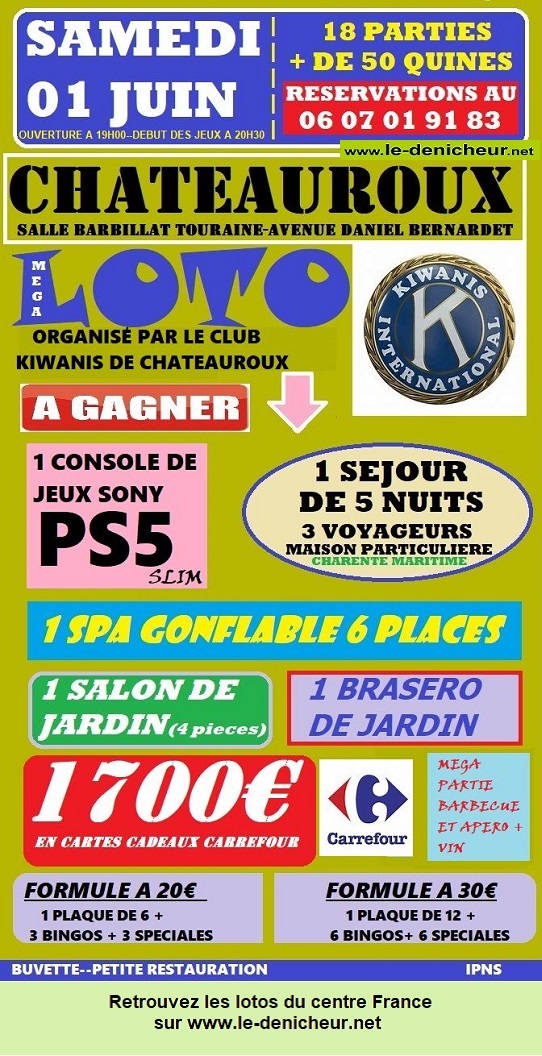 f01 - SAM 01 juin - CHATEAUROUX - Loto du Kiwanis Club * 06-01_15