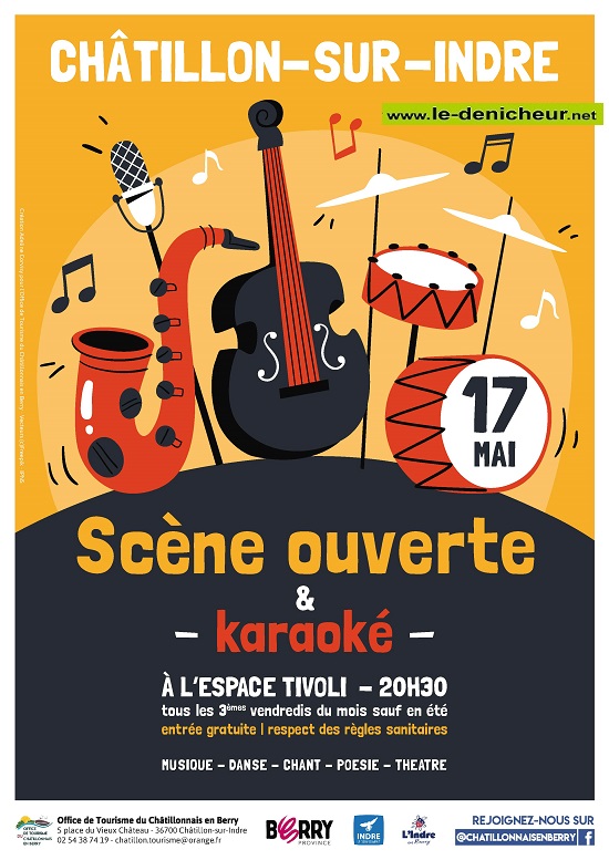 e17 - VEN 17 mai - CHATILLON /Indre - Scène ouverte et Karaoké Affich15