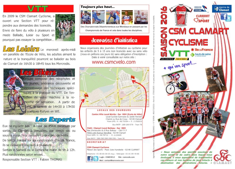 Plaquette sur Le CSM Clamart Cyclisme 2015-2016 Prospe12
