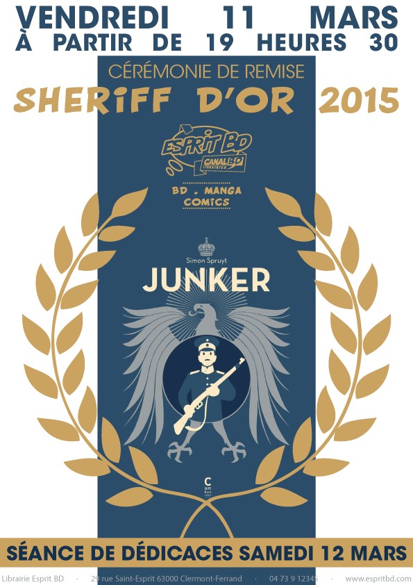Festivités de remise du Sheriff d'or 2015 les 11 et 12 mars Affich10