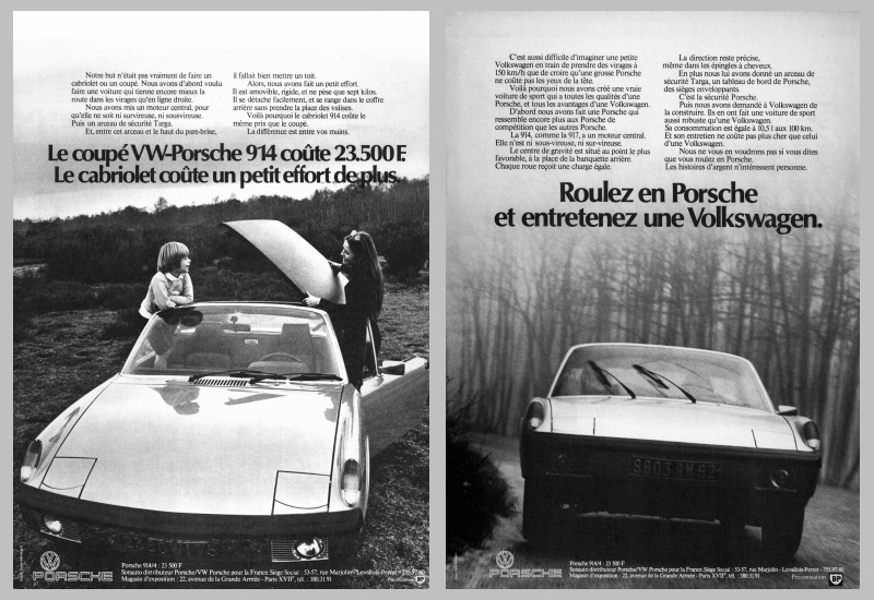 Publicités d'époque: Porsche 914 France Planch11
