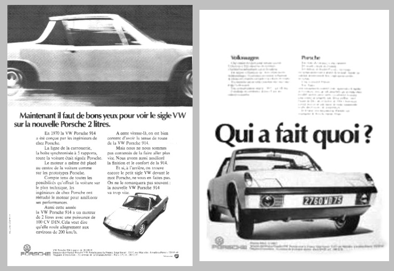 Publicités d'époque: Porsche 914 France Planch15