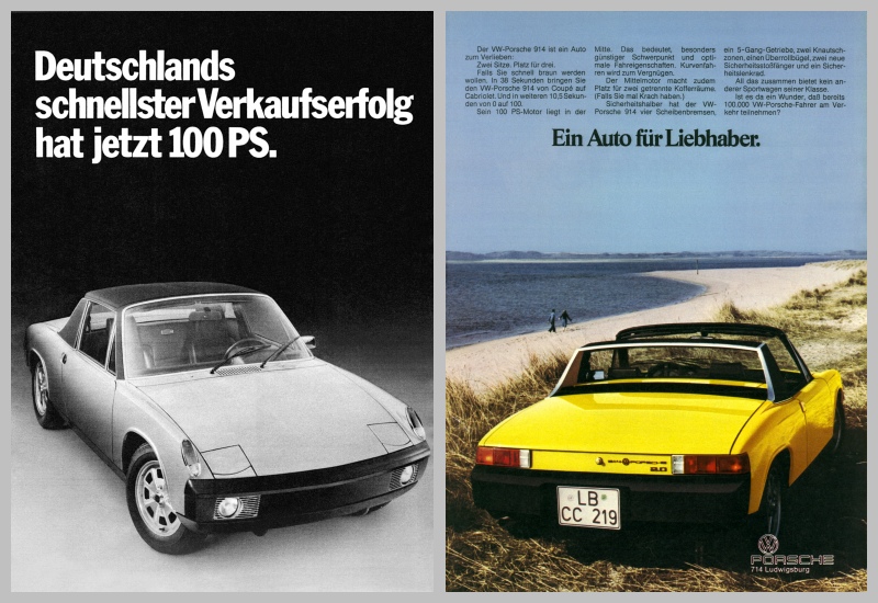 Publicités d'époque: Porsche 914 Allemagne Planch31