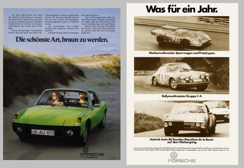 Publicités d'époque: Porsche 914 Allemagne Planch32