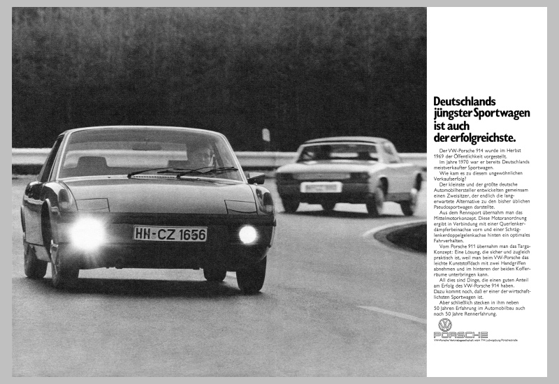 Publicités d'époque: Porsche 914 Allemagne Planch33