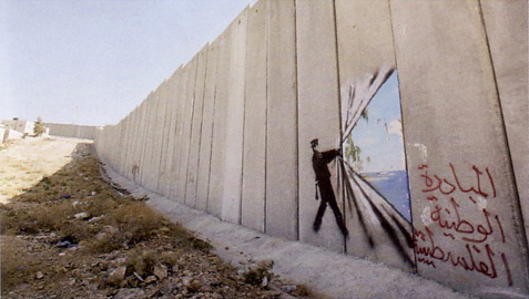 Banksy, un artiste engag Palest11