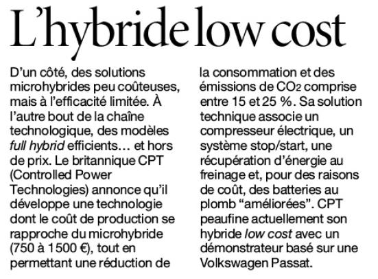 L'hybride en Low Cost (? ! ? !) Hybrid10