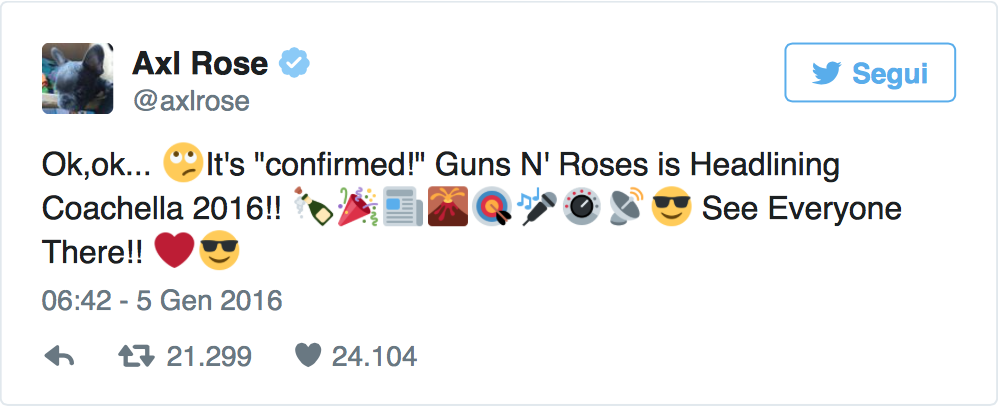 Guns N' Roses, è reunion: Axl Rose e Slash insieme dopo 20 anni Gunstw10