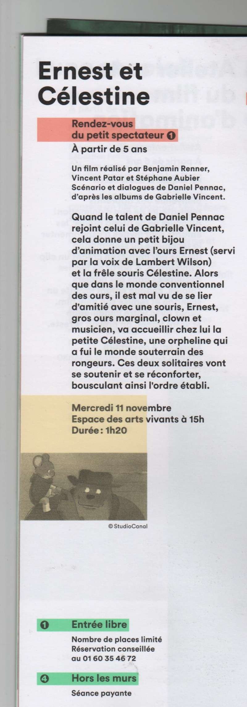 l'OURS au cinéma et dans le dessin animé - Page 5 Ernest10