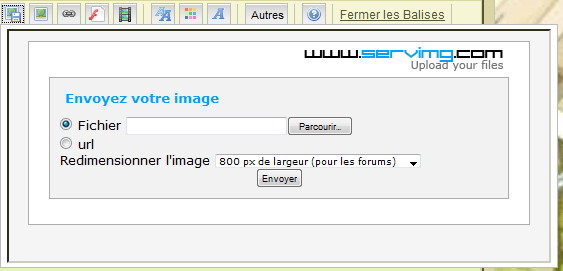 Poster des images sur le forum 210