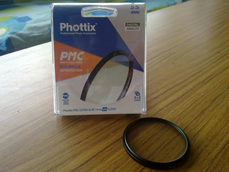 Phottix PMC (Phottix Multi-Coated 5+5 Layers) 55mm Pro-Grade UV Protection Ultra Slim (1mm) Filter (Germany Glass) 06122010