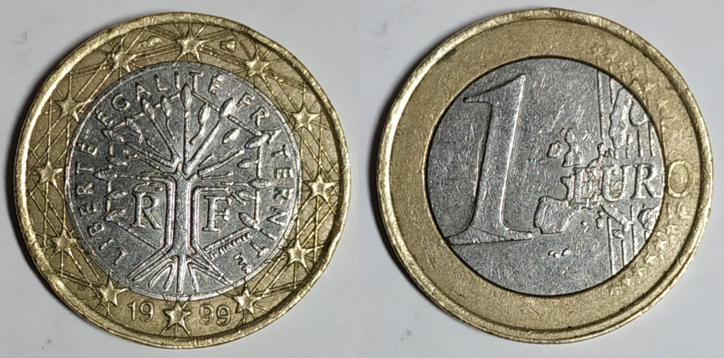 1 euro 1999 Francia  ¿ERROR? 1eurof10