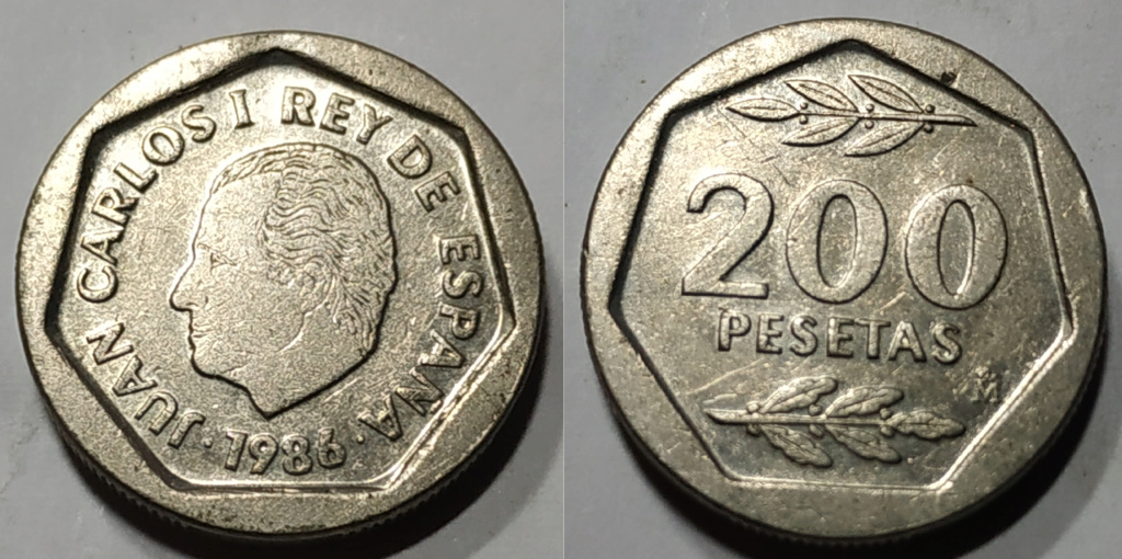 Moneda de 200 pesetas 1986 Juan Carlos I Moneda16