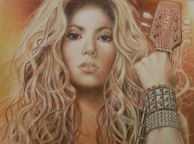 Shakira (crayons de couleurs) - TERMINE - Page 6 P1010952