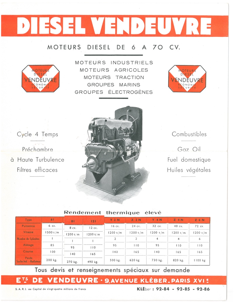 moteur vendeuvre 4 cylindre Y4n-110