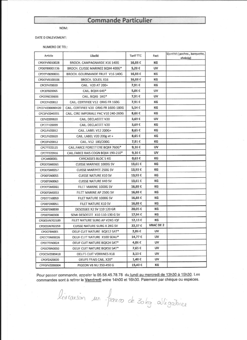 [résolu]Commande Particulier 8000410