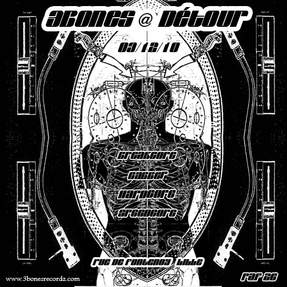 03/12/10 : Soirée 3BONES RECORDZ Mix Gabber & Hardcore Party Detour12