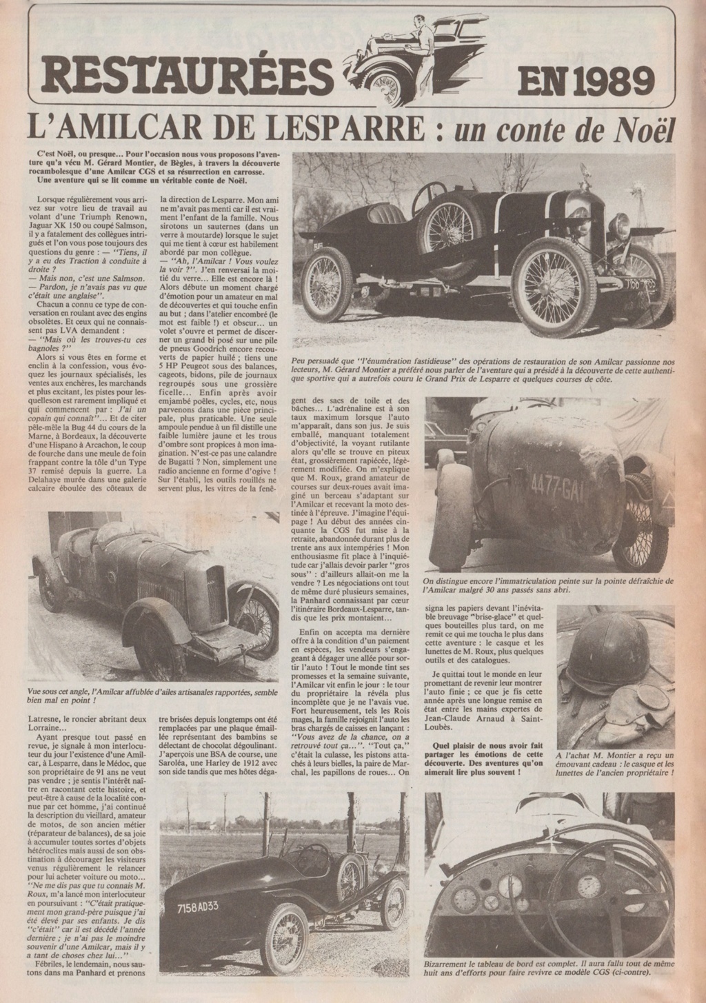 AMILCAR Cyclecar Voiturettes Grand Sport  " CHAPITRE 2 " - Page 27 21835510