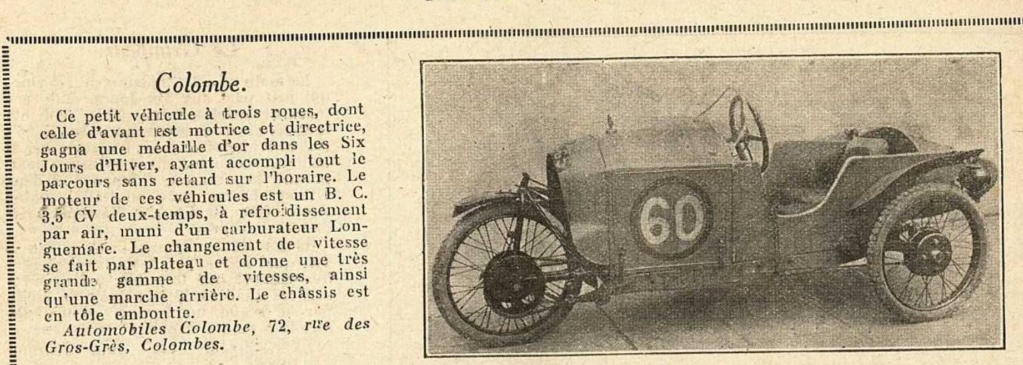 COLOMBE cyclecar - Page 2 Colomb11