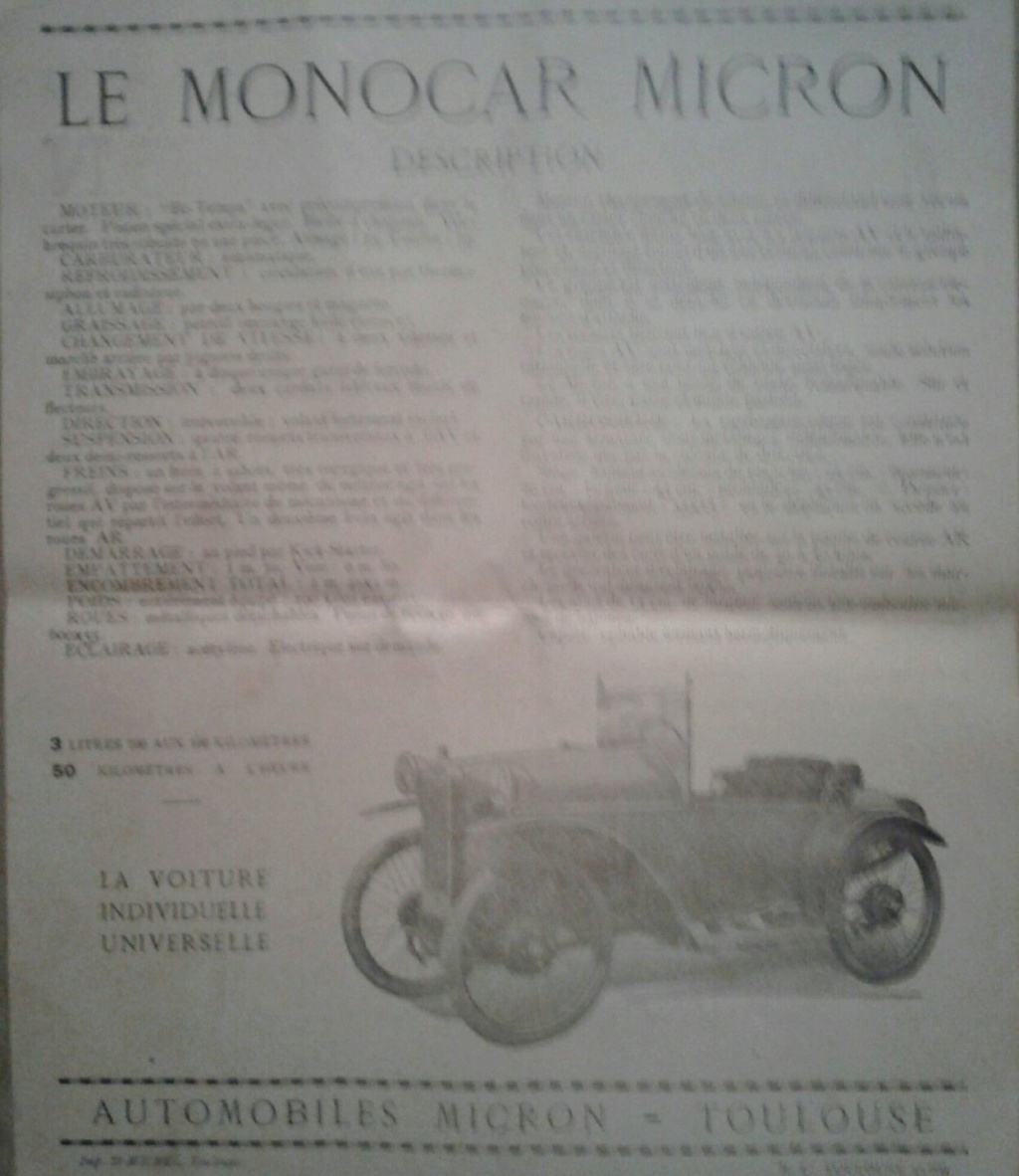 LE MICRON cyclecar - Page 3 Micron13
