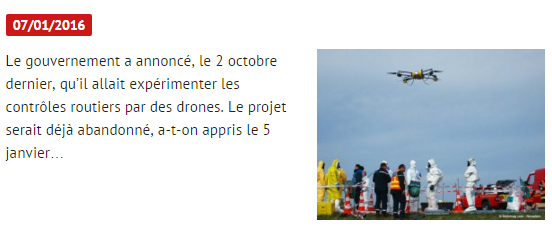 Contrôles routiers : les drones de surveillance restent à terre Captur38