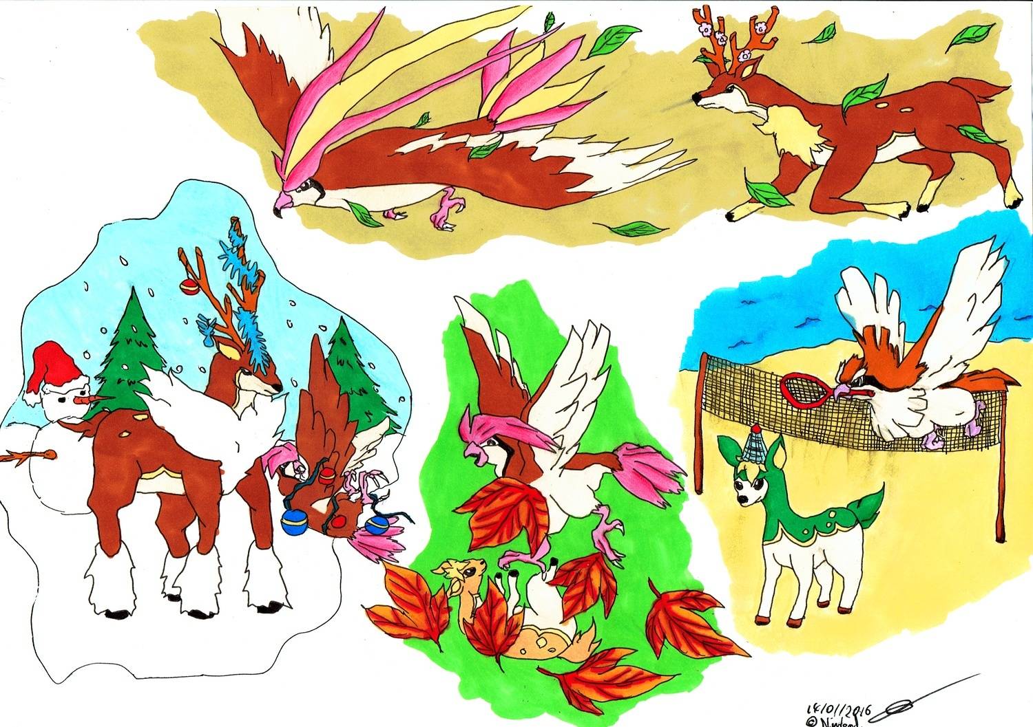 [FINI][Concours de dessin #2] Pokémon et saisons ! - Page 3 Ertert11