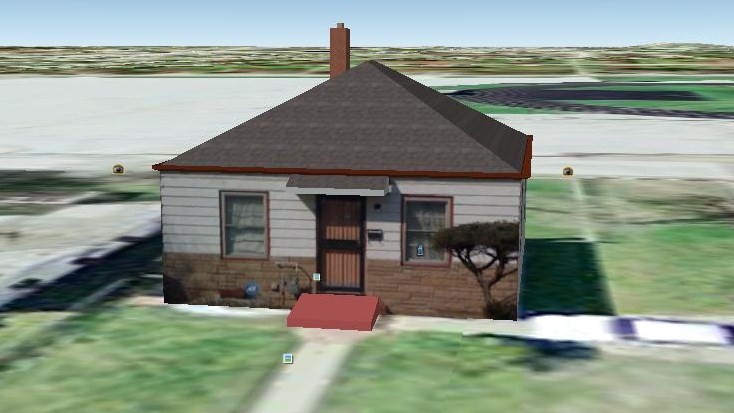 Google Earth: La casa di Michael (2300 Jackson street Gary Indiana) in 3D Casa_310