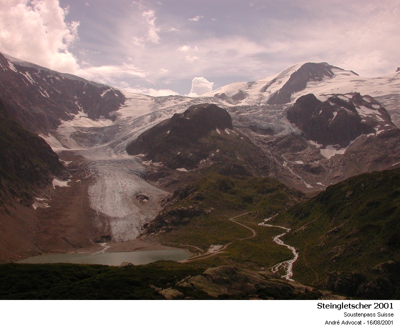 Fonte des glaciers, un exemple :Le Steingletscher Steing10