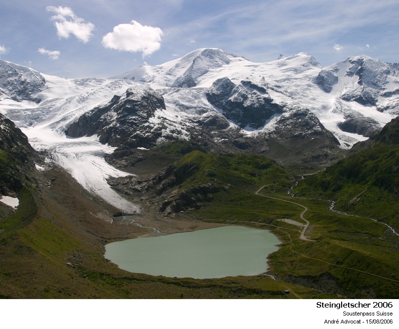 Fonte des glaciers, un exemple :Le Steingletscher Steing12