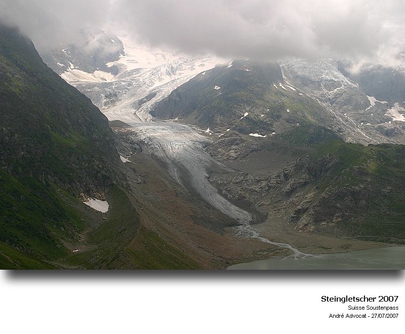 Fonte des glaciers, un exemple :Le Steingletscher Steing13