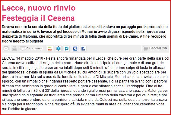 LECCE-CESENA 1-2  (14/05/2010) - Pagina 4 Cattur13