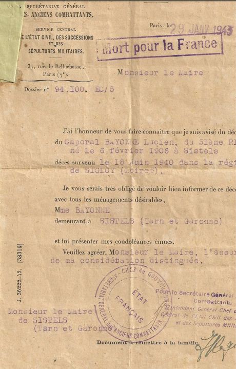 Sépulture d'un soldat du 57e RIC mort le 18 Juin 1940 à Sigloy (Loiret) ? Captur26