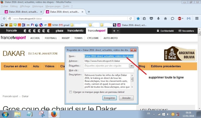 astuce ; Firefox comment augmenter le nombre de favoris dans la barre personnelle Propri10