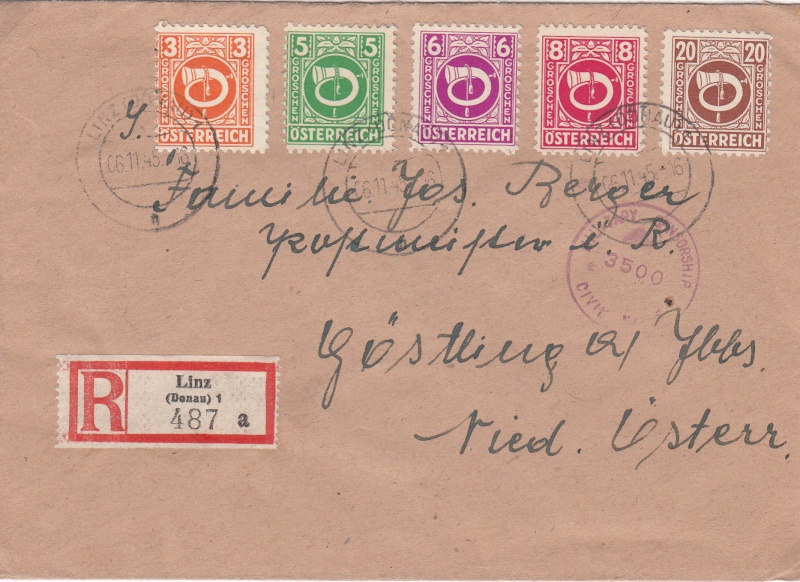 Posthornzeichnung - ANK 697-713 - Belege - Seite 2 Img12