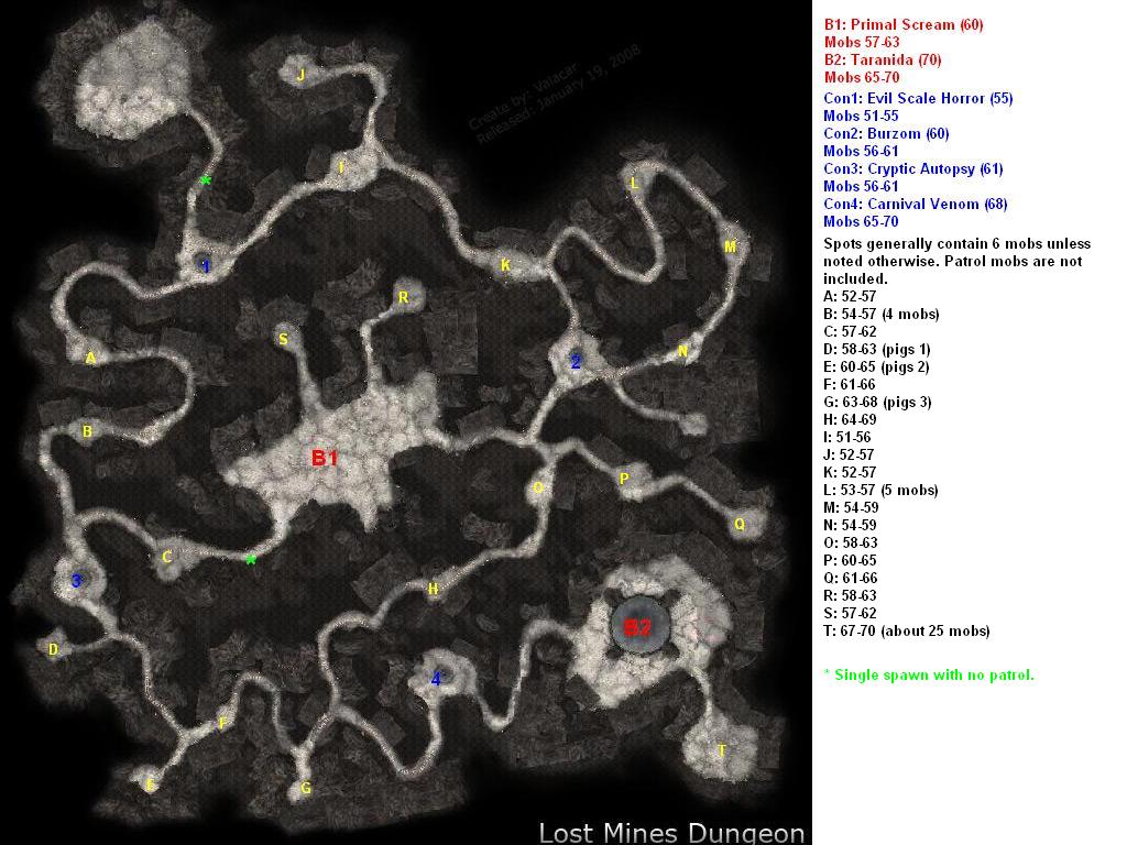 Lost Mines / Crystal Valley / Temple of the Ancients Dungeon Mob Levels Maps Lost_m10