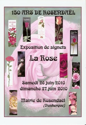 Exposition de marque-pages sur le thème de la rose à Dunkerque Numa1801