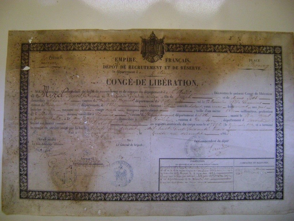La conscription en France, quelques objets du début du siècle. Dsc04986