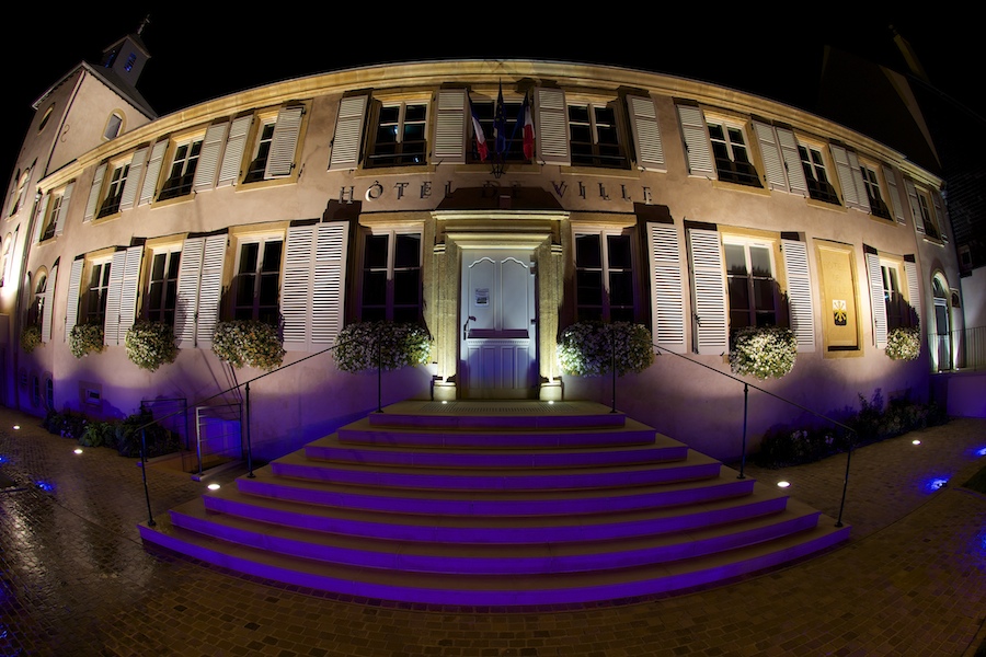 Mairie de Cattenom, prise de nuit : 2015-120