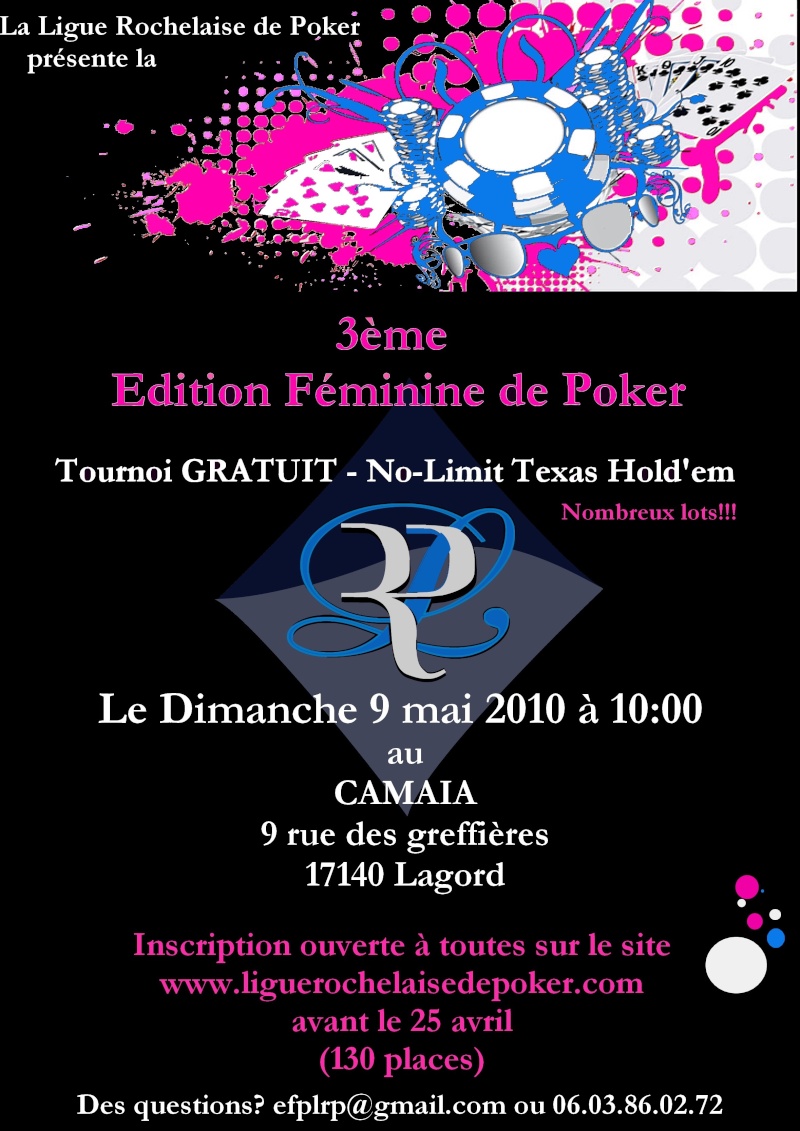 La LRP présente sa 3eme Edition Féminine de Poker Affich23