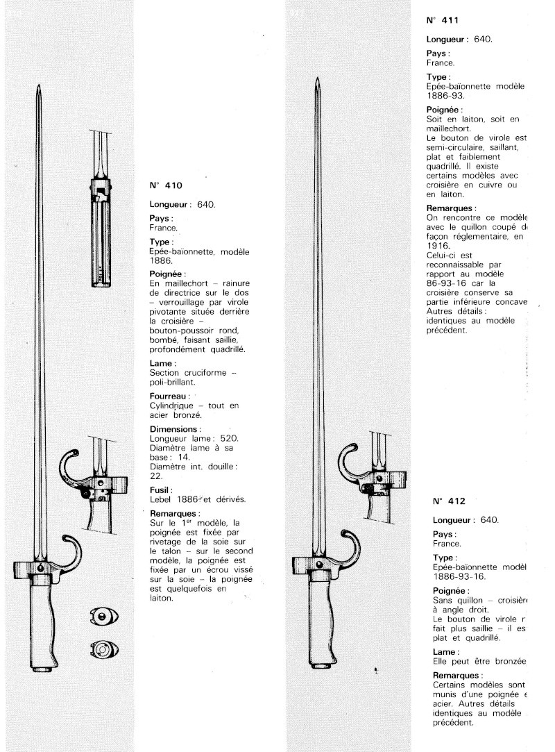 identification baïonette Francaise 41011