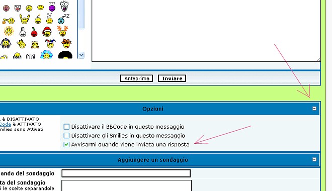 se NON volete avvisi di risposta ai vostri topic Opzion10
