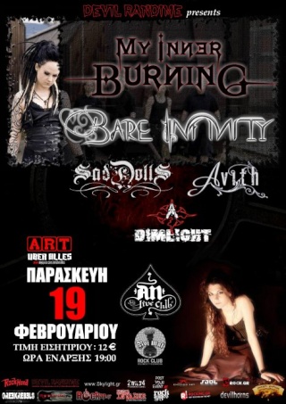 My Inner Burning,Bare Infinity, Saddolls, Avith, Dimlight Live @ An Club 19/2/10 An190210