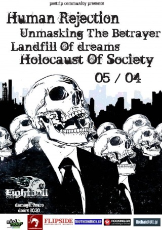 Human Rejection, Unmasking The Betrayer, Landfill Of Dreams, Holocaust Of Society Live @ 8ball 5/4/10 Thesni10