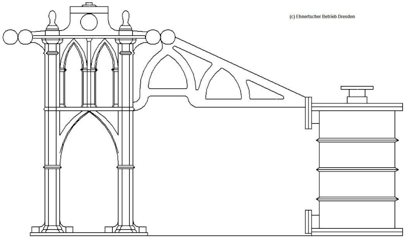 Dampfmaschine des Dampfbootes "Königin Maria" von 1837 - M1:15 Dkm-0311