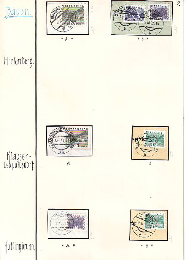 Stempeln niederösterreichischer Postämter in der Zeit 1925 - 1935 Scan1047