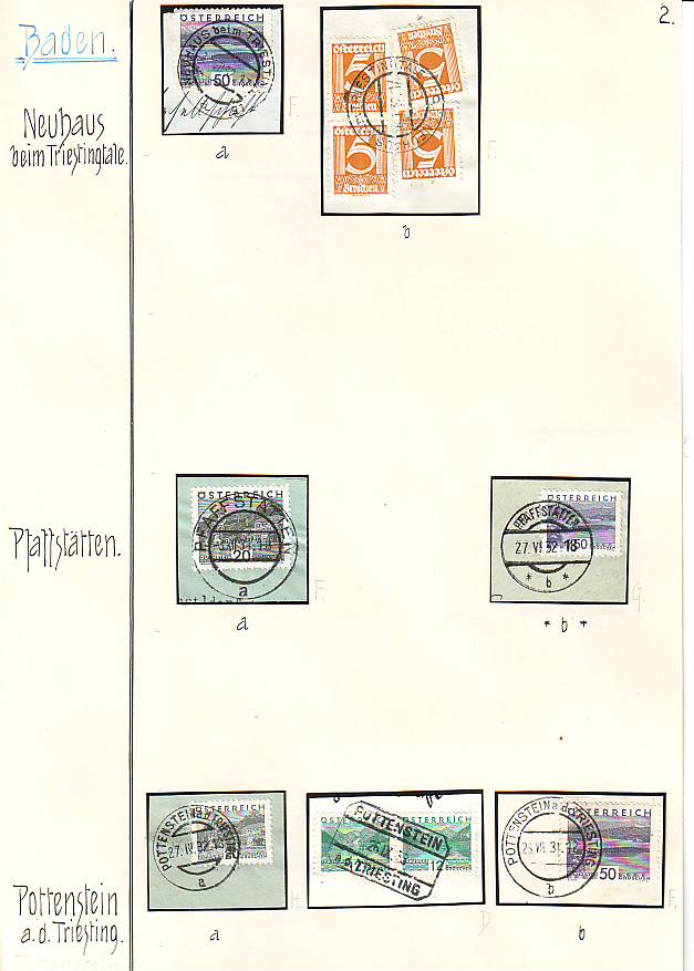 Stempeln niederösterreichischer Postämter in der Zeit 1925 - 1935 Scan1049