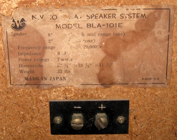 Vintage JVC Nivico BLA-101E Loudspeaker(Used) Nivico15
