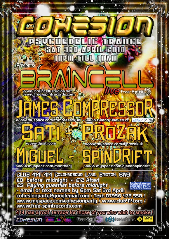 Cohesion Presents - Braincell-Live +James Compressor:) Cohesi10