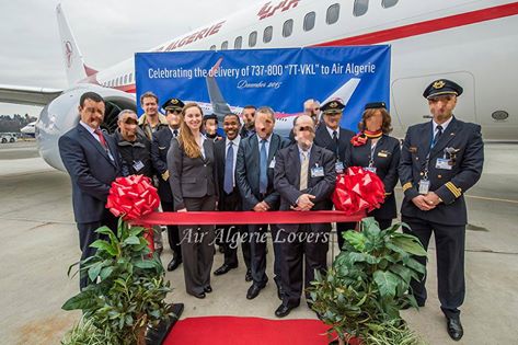 cérémonie de remise des clés du nouveau Boeing 737-800 d'Air Algérie, le KL.  0128