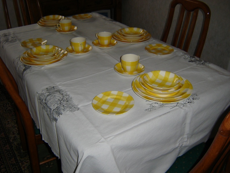 Checked pattern C.L. Tableware is called Gingham Dsc00317